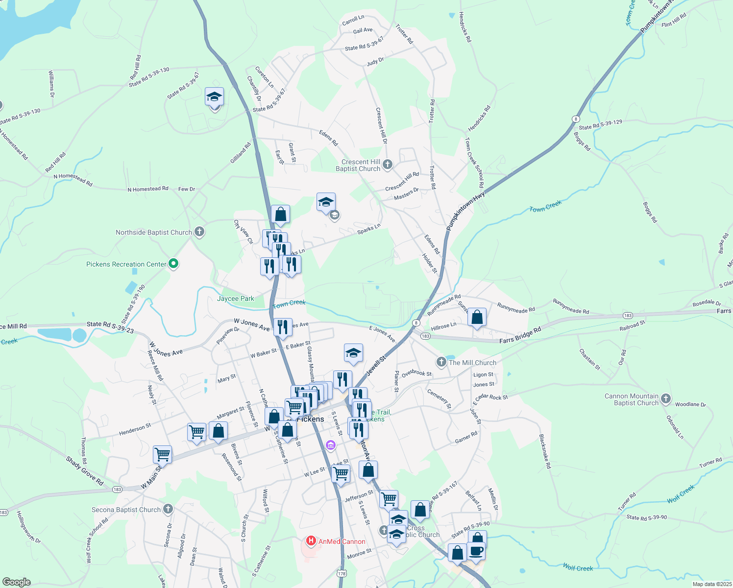 225 Pumpkintown Hwy, Pickens SC Walk Score