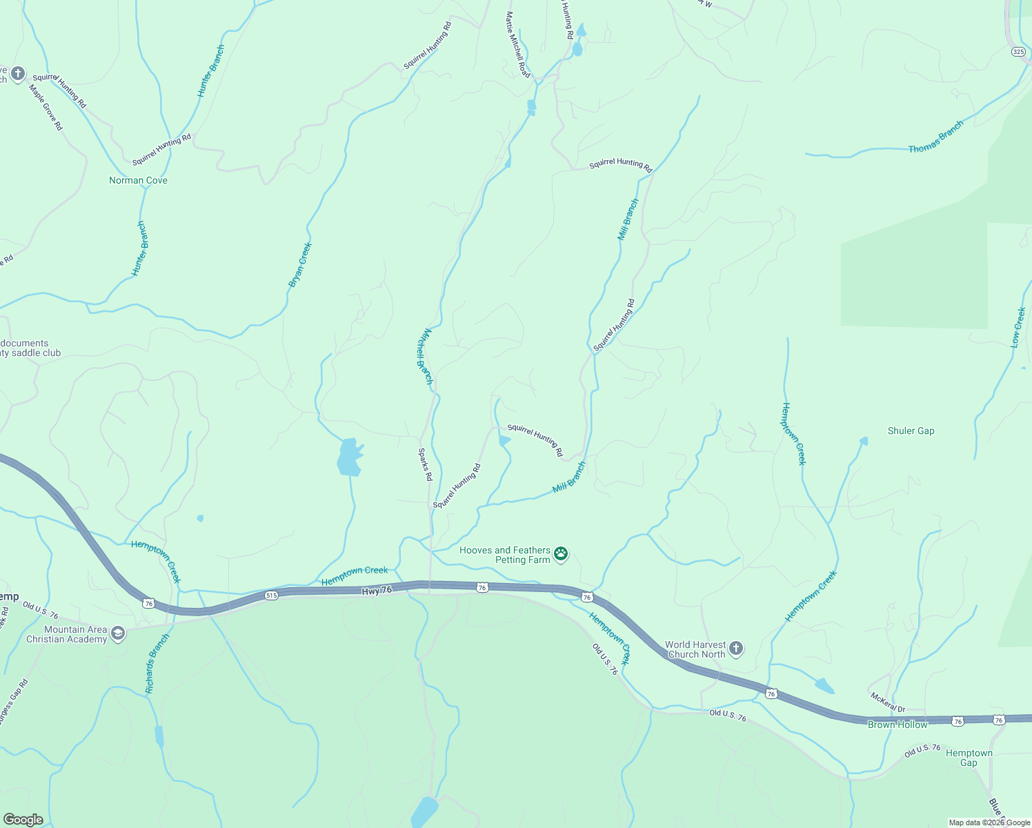 map of restaurants, bars, coffee shops, grocery stores, and more near 100 Spring Ridge Lane in Morganton