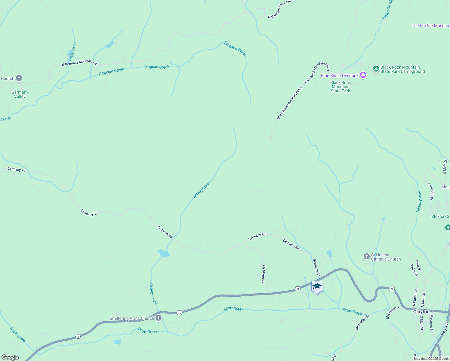map of restaurants, bars, coffee shops, grocery stores, and more near Winding View Trail in Clayton