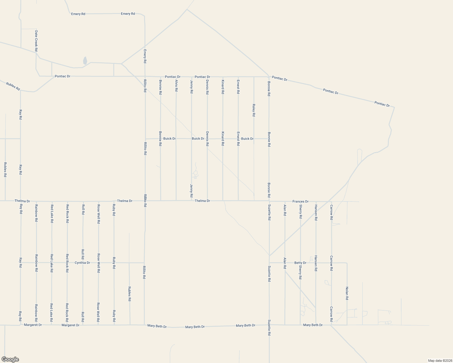 map of restaurants, bars, coffee shops, grocery stores, and more near 11390 Kinard Road in Yucca