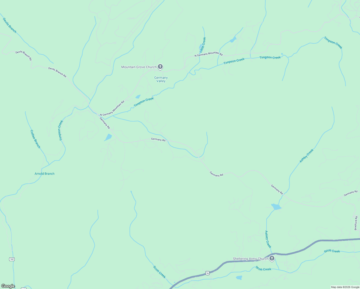 map of restaurants, bars, coffee shops, grocery stores, and more near 2459 Germany Road in Clayton