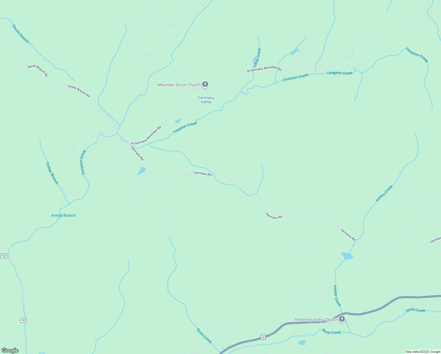 map of restaurants, bars, coffee shops, grocery stores, and more near 2459 Germany Road in Clayton