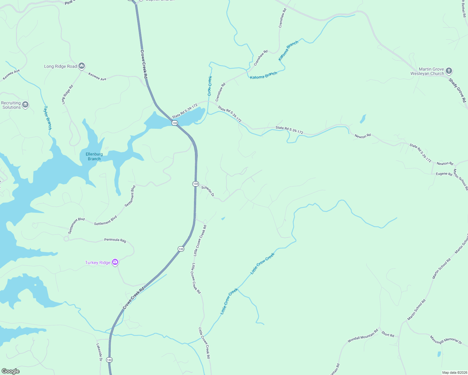 map of restaurants, bars, coffee shops, grocery stores, and more near 407 Scharlin Drive in Pickens