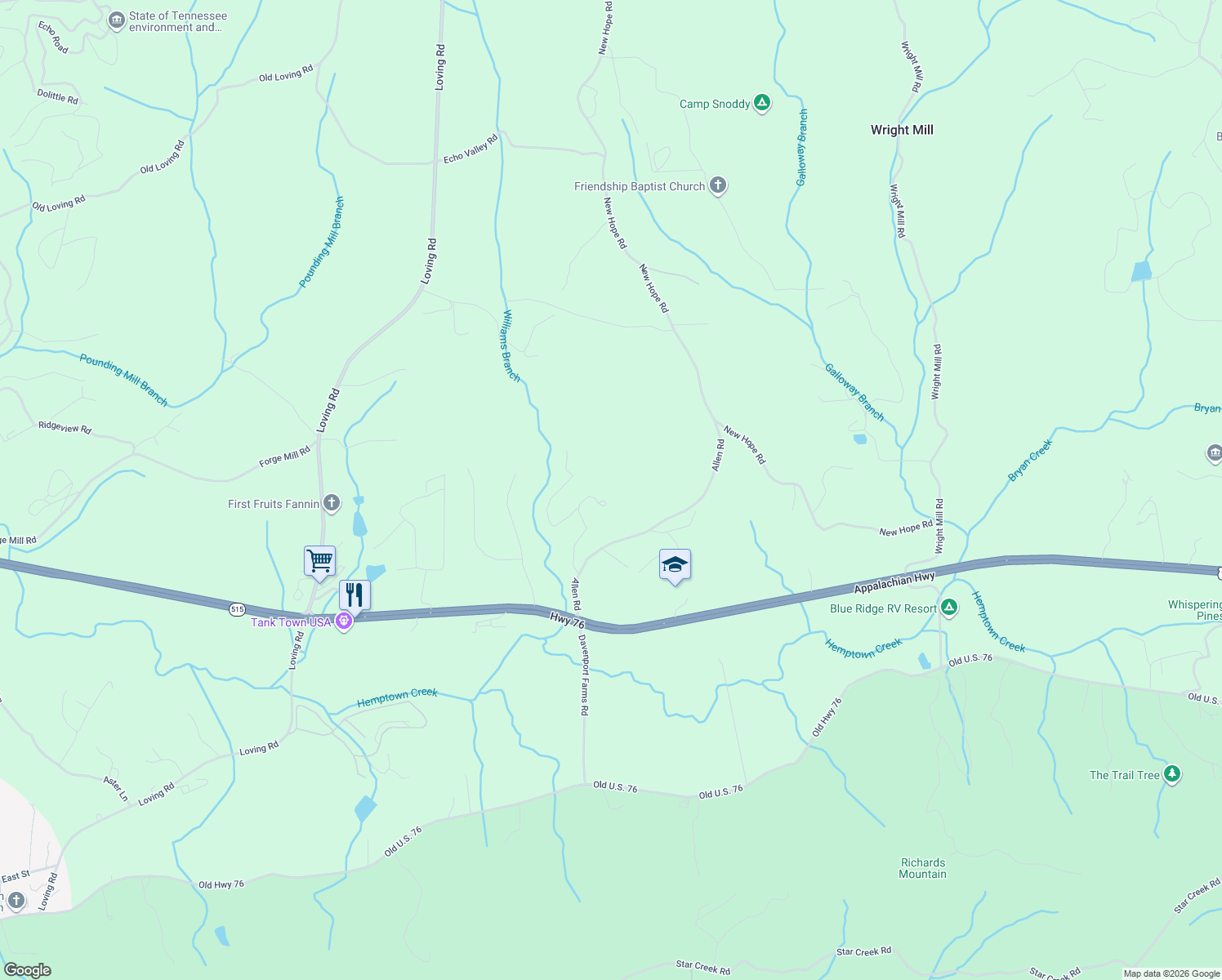 map of restaurants, bars, coffee shops, grocery stores, and more near 110 Bear Pause Road in Morganton