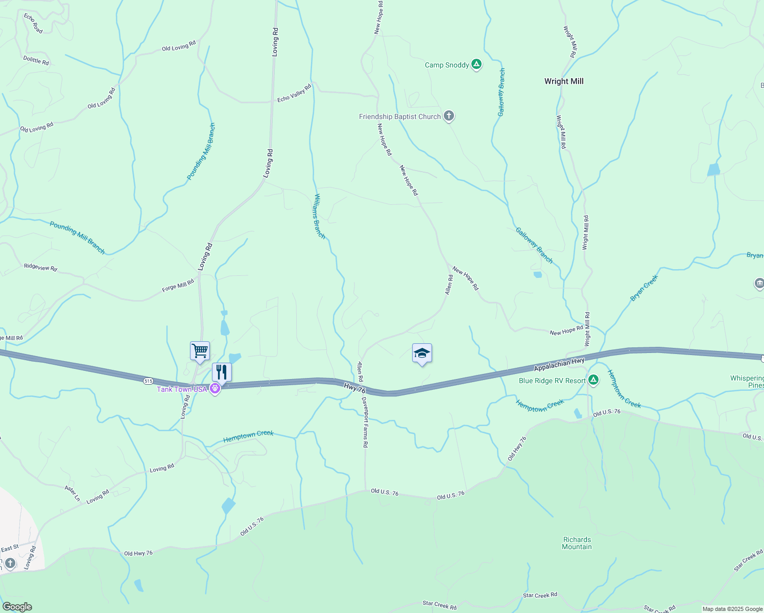map of restaurants, bars, coffee shops, grocery stores, and more near 110 Bear Pause Road in Morganton