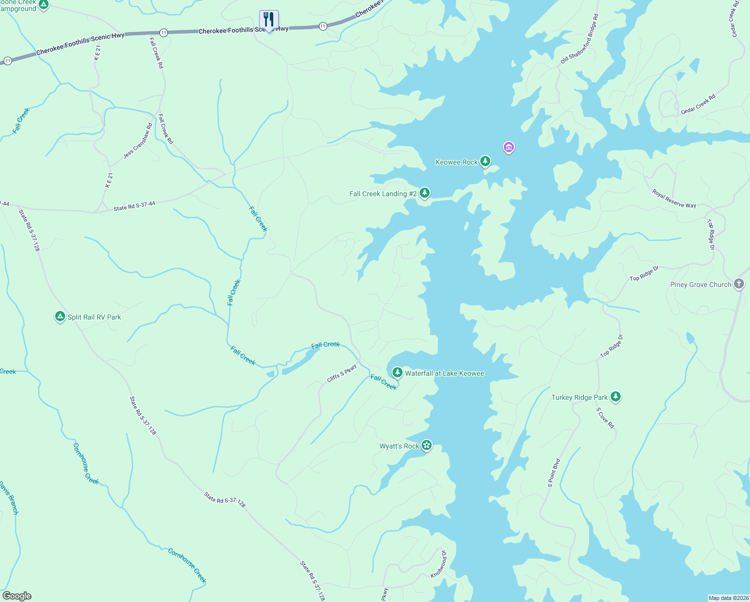map of restaurants, bars, coffee shops, grocery stores, and more near 415 Deerchase Court in Salem