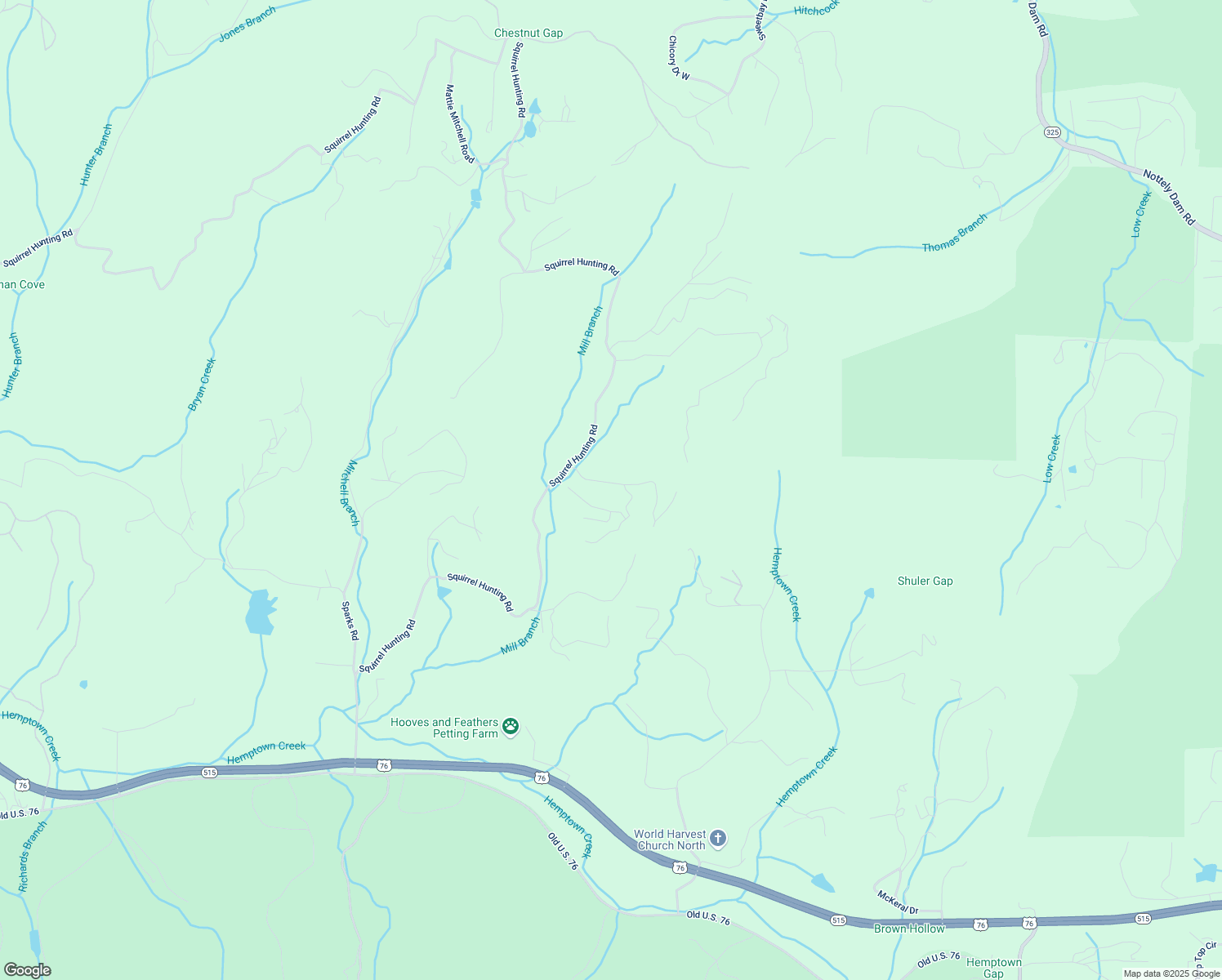 map of restaurants, bars, coffee shops, grocery stores, and more near 160 Big Valley Drive in Morganton