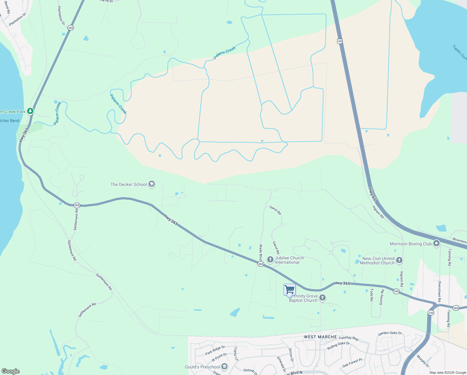 map of restaurants, bars, coffee shops, grocery stores, and more near 10619 Panther Mountain Road in Maumelle
