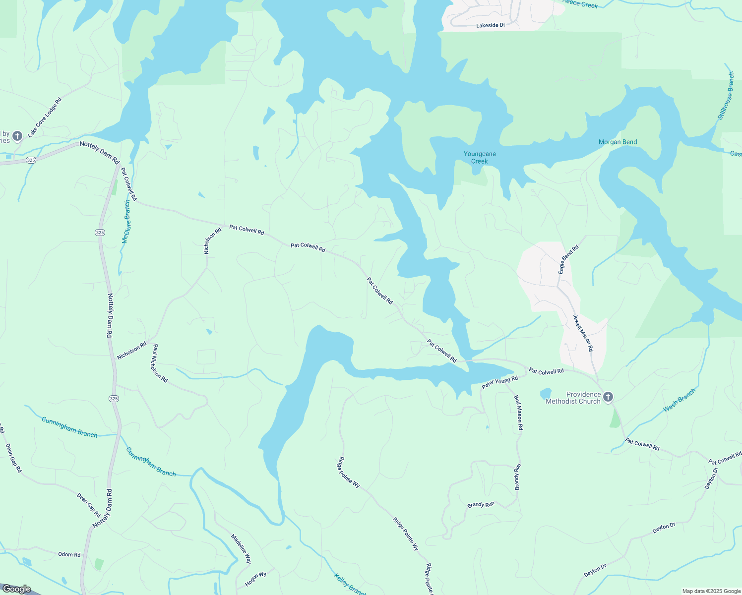map of restaurants, bars, coffee shops, grocery stores, and more near 1490 Cane Creek Ridge in Blairsville