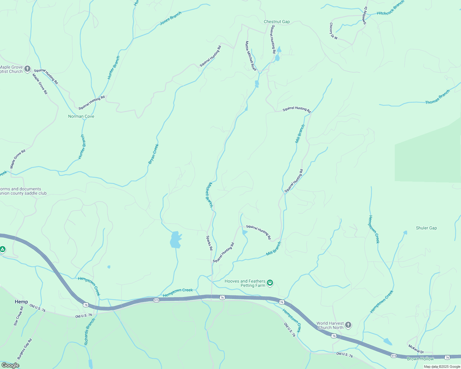 map of restaurants, bars, coffee shops, grocery stores, and more near 668 High Meadow Drive in Morganton