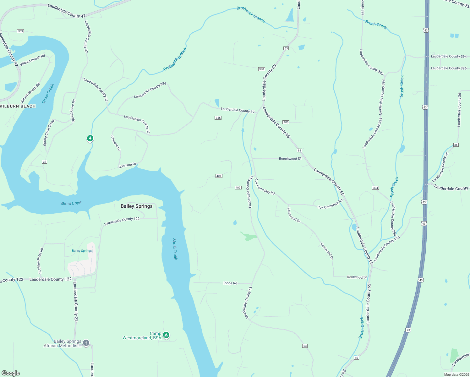 map of restaurants, bars, coffee shops, grocery stores, and more near 354 Lauderdale County 402 in Killen