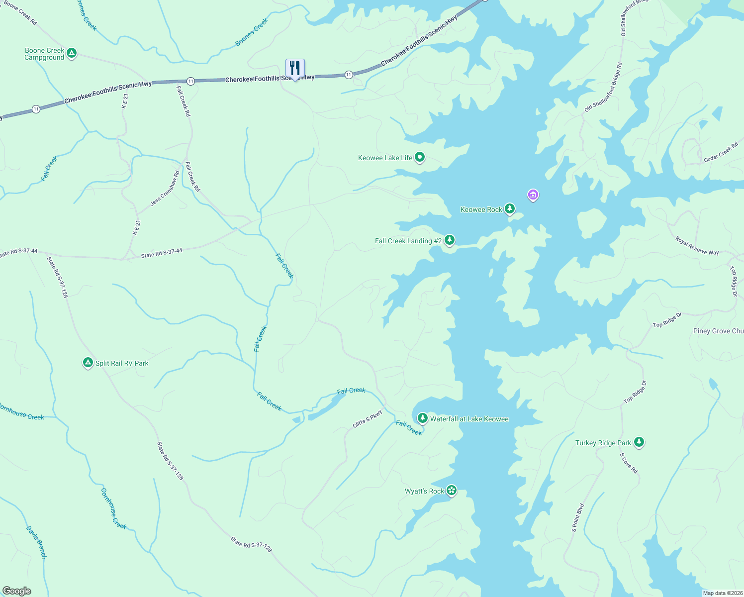 map of restaurants, bars, coffee shops, grocery stores, and more near 621 River Birch Way in Salem