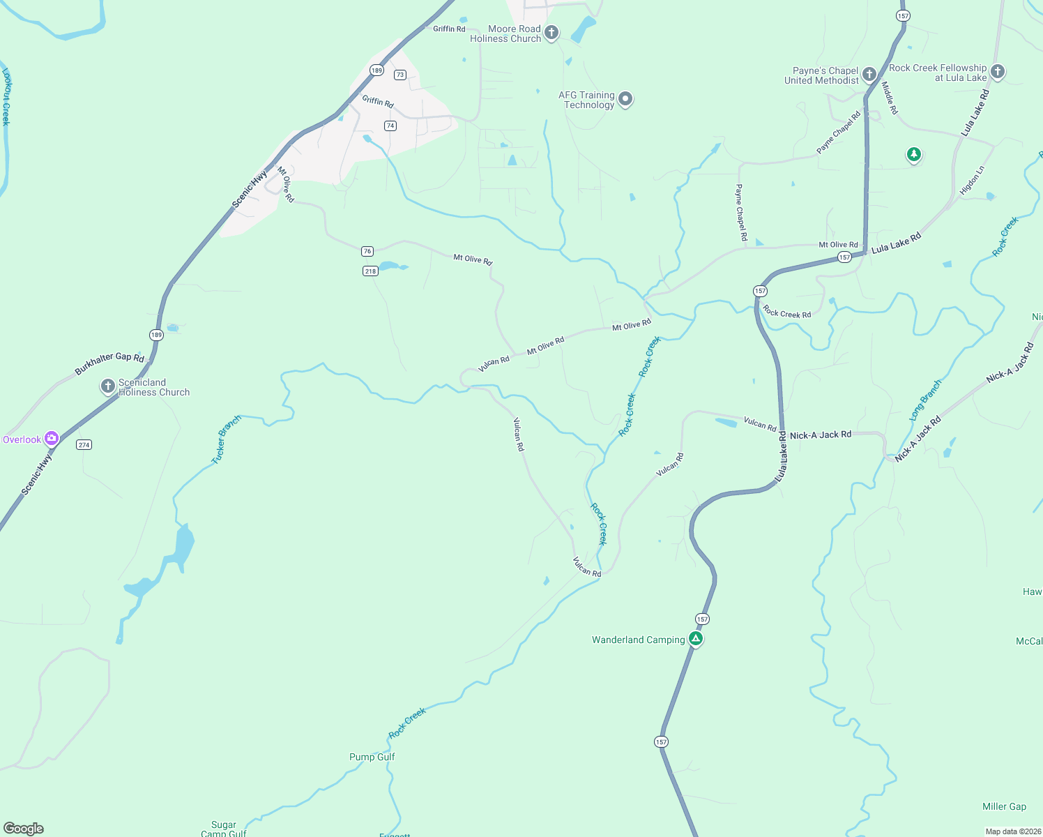 map of restaurants, bars, coffee shops, grocery stores, and more near 1548 Vulcan Road in Rising Fawn