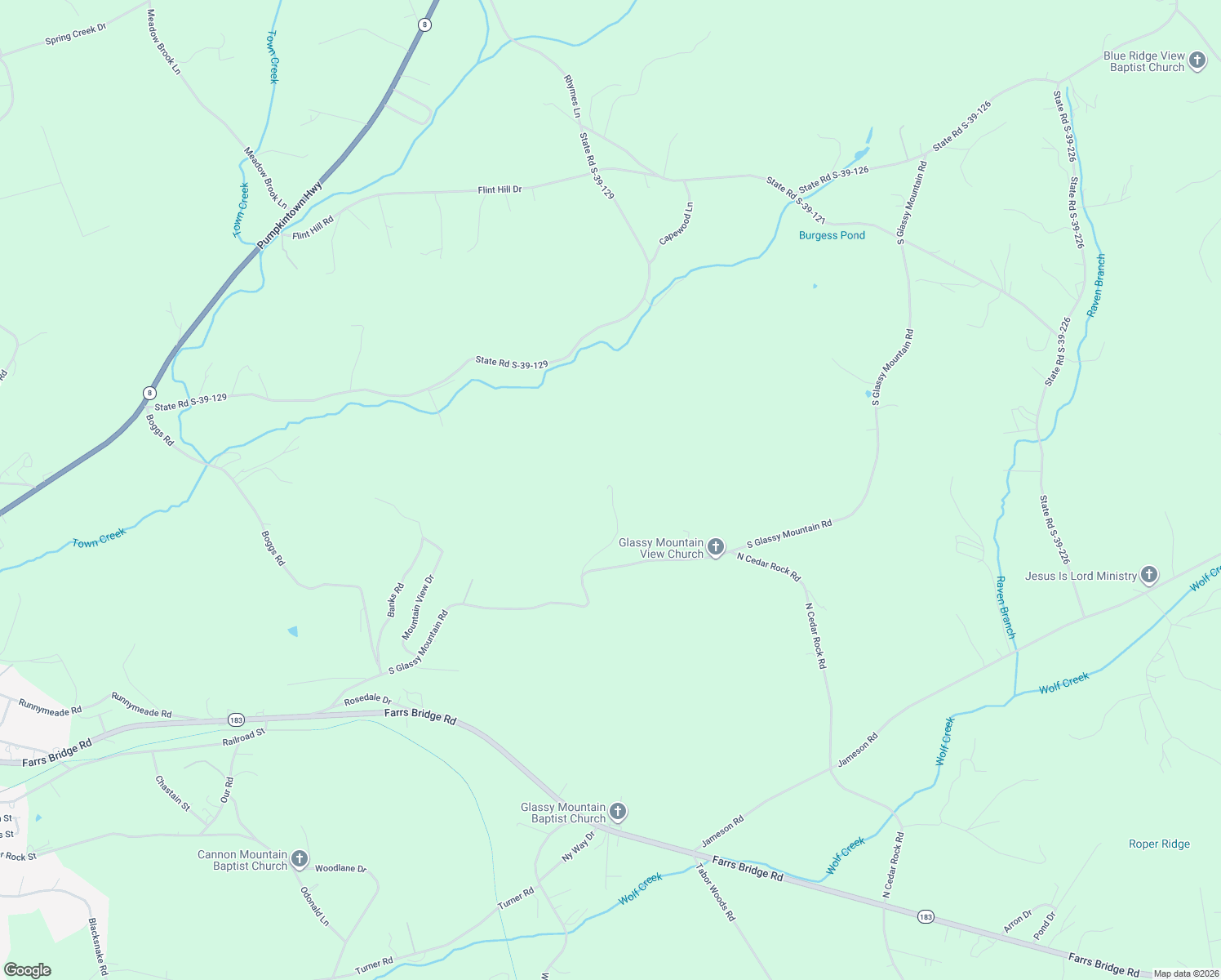 map of restaurants, bars, coffee shops, grocery stores, and more near 795 South Glassy Mountain Church Road in Pickens