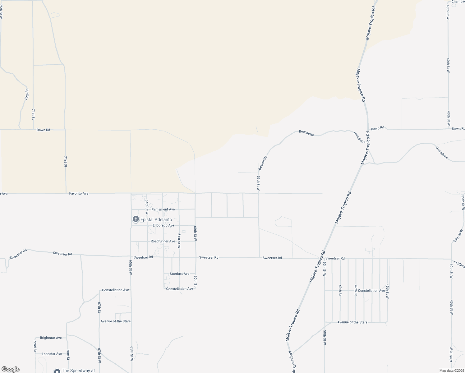 map of restaurants, bars, coffee shops, grocery stores, and more near Favorito Avenue in Rosamond