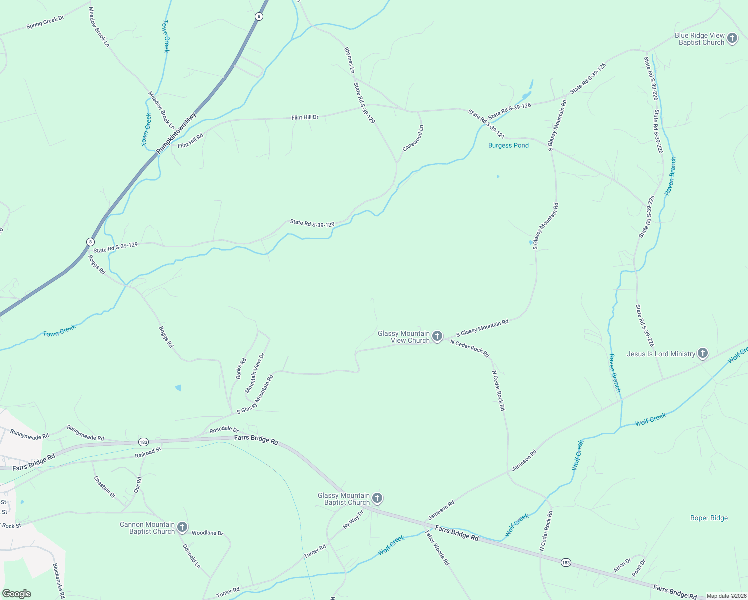 map of restaurants, bars, coffee shops, grocery stores, and more near 795 South Glassy Mountain Church Road in Pickens