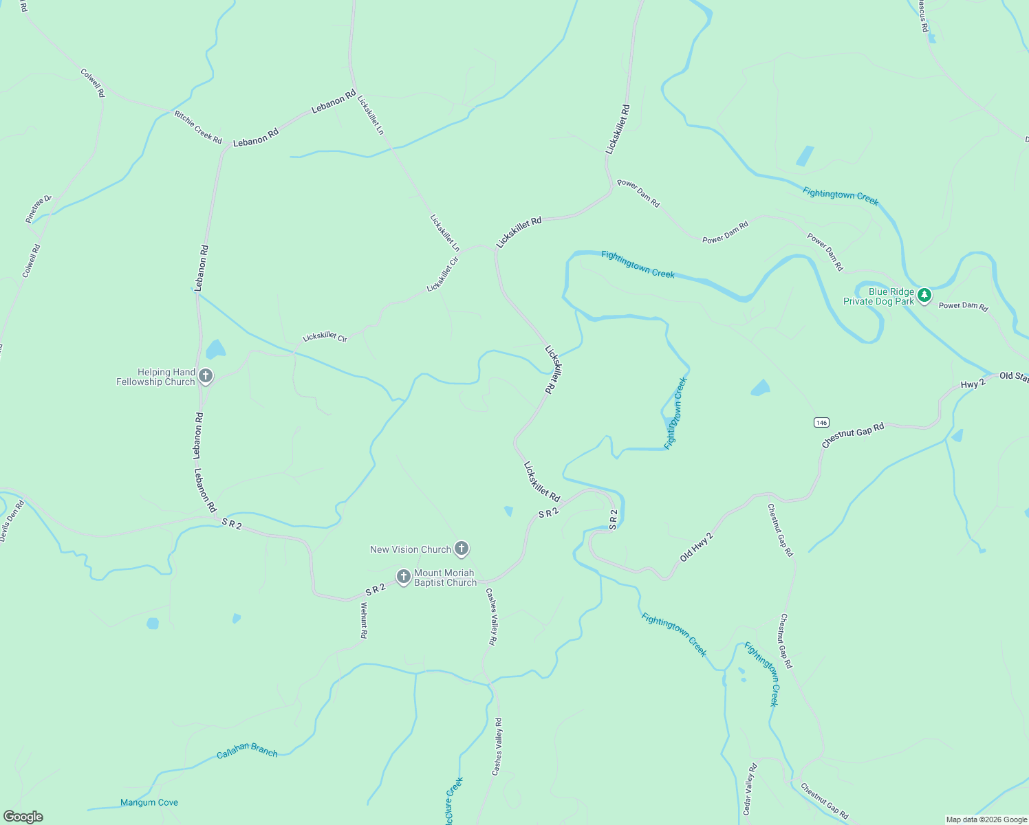 map of restaurants, bars, coffee shops, grocery stores, and more near 4528 Lickskillet Road in Blue Ridge