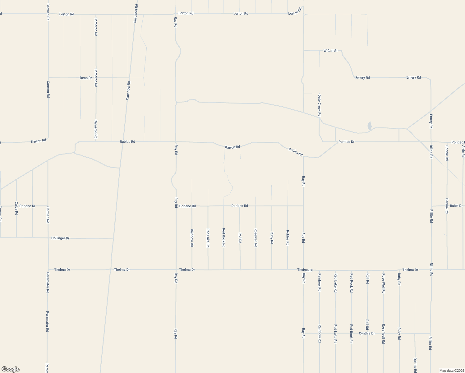 map of restaurants, bars, coffee shops, grocery stores, and more near Red Rock Road in Yucca