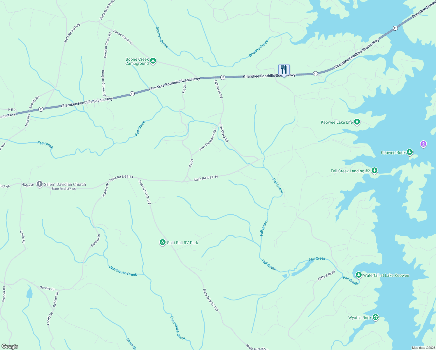 map of restaurants, bars, coffee shops, grocery stores, and more near State Road S-37-44 in Salem