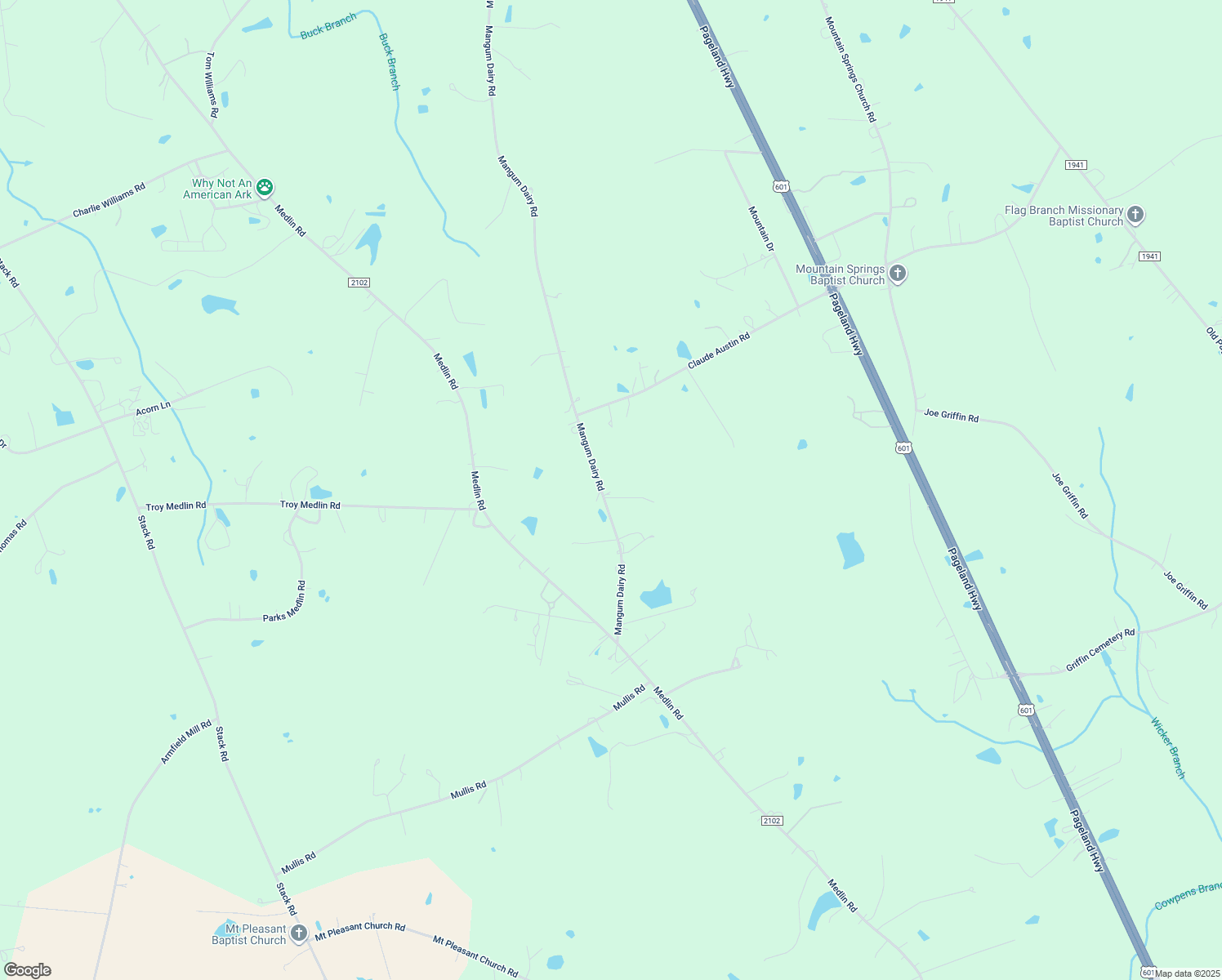 map of restaurants, bars, coffee shops, grocery stores, and more near 2907 Mangum Dairy Road in Monroe