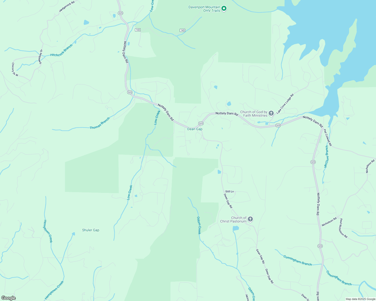 map of restaurants, bars, coffee shops, grocery stores, and more near 241 Mountain Woods Road in Blairsville