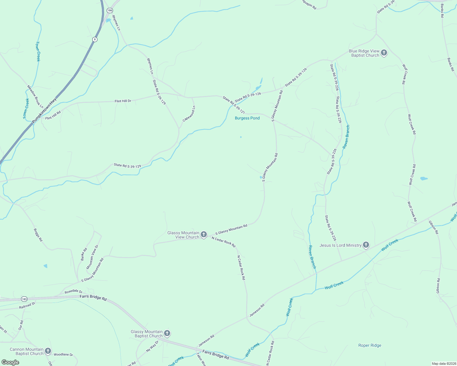 map of restaurants, bars, coffee shops, grocery stores, and more near 363 South Glassy Mountain Church Road in Pickens