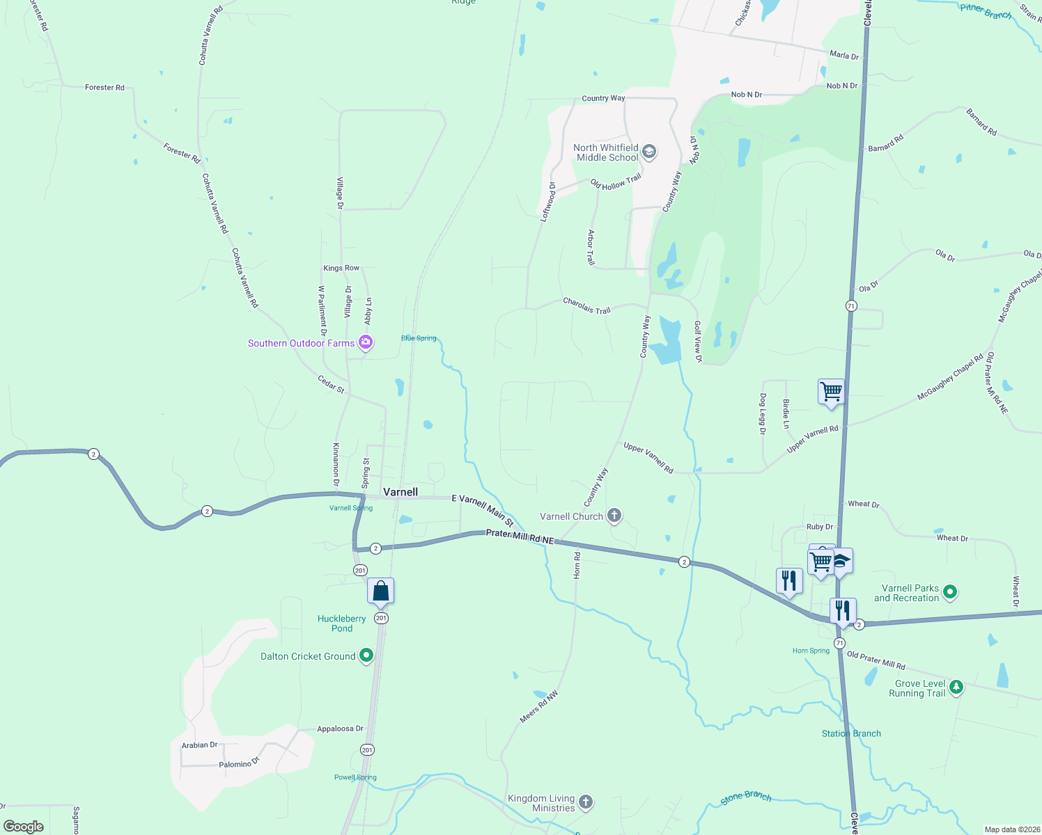 map of restaurants, bars, coffee shops, grocery stores, and more near 508 Ridge Pointe Lane in Cohutta