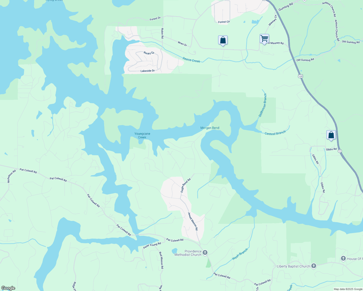 map of restaurants, bars, coffee shops, grocery stores, and more near Osprey Drive in Union County