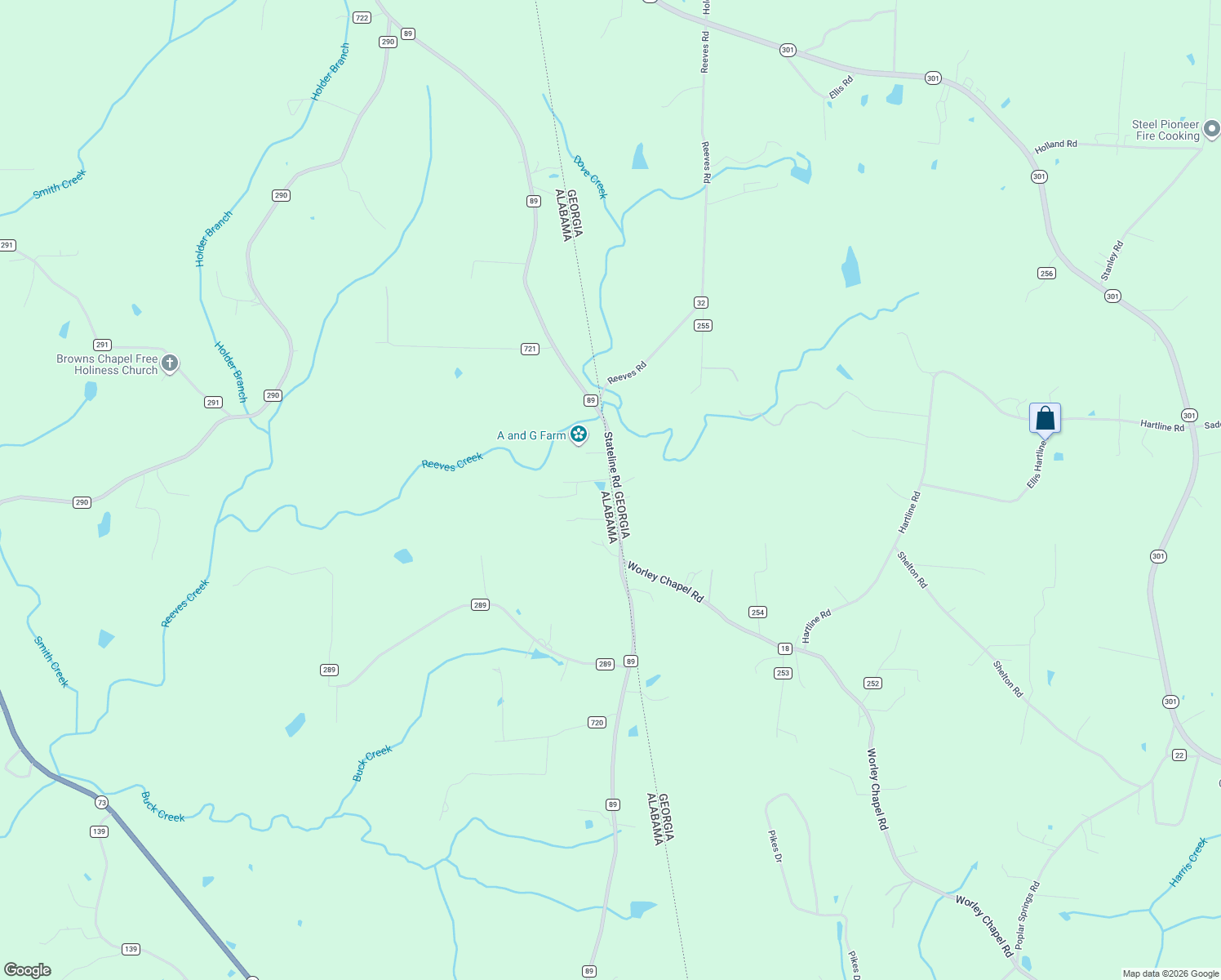 map of restaurants, bars, coffee shops, grocery stores, and more near 3498 County Highway 89 in Trenton