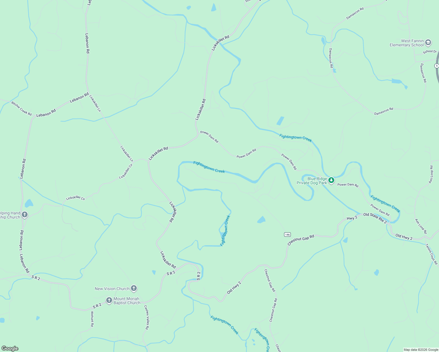 map of restaurants, bars, coffee shops, grocery stores, and more near 284 Major Ridge in Blue Ridge