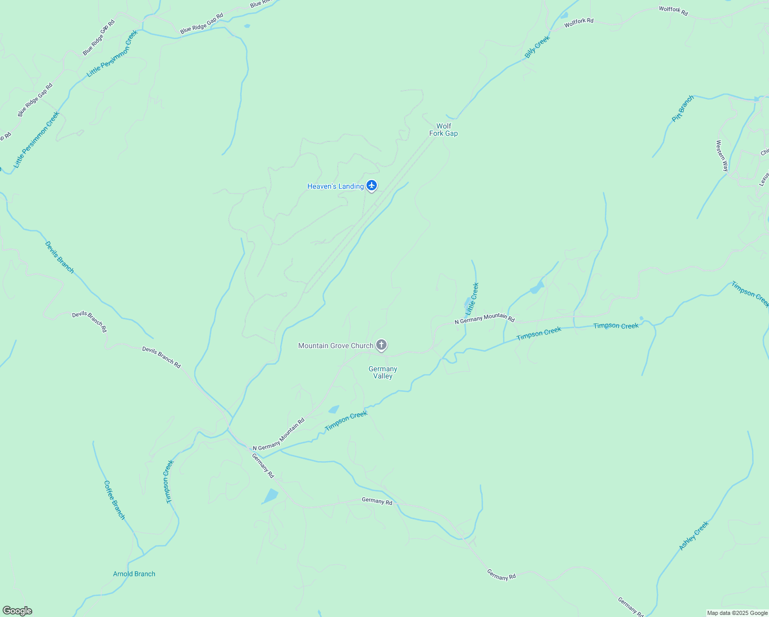 map of restaurants, bars, coffee shops, grocery stores, and more near Puddin Lane in Rabun County