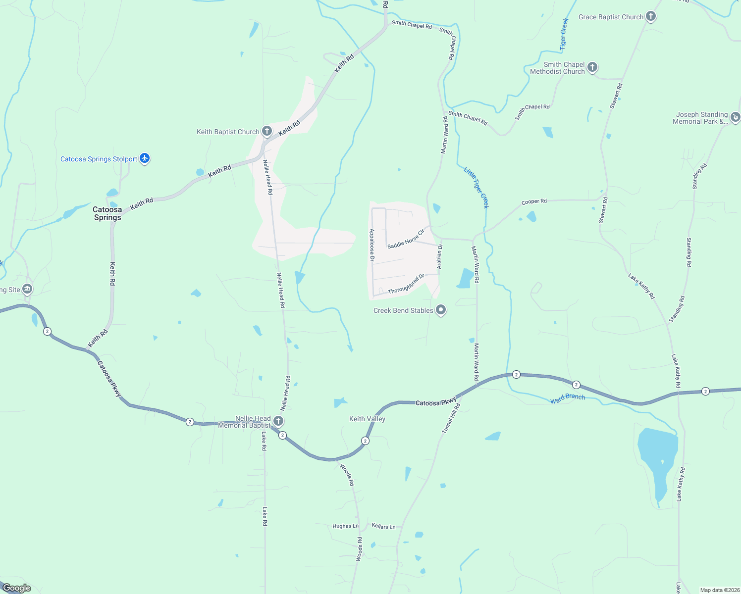 map of restaurants, bars, coffee shops, grocery stores, and more near 686 Appaloosa Drive in Tunnel Hill