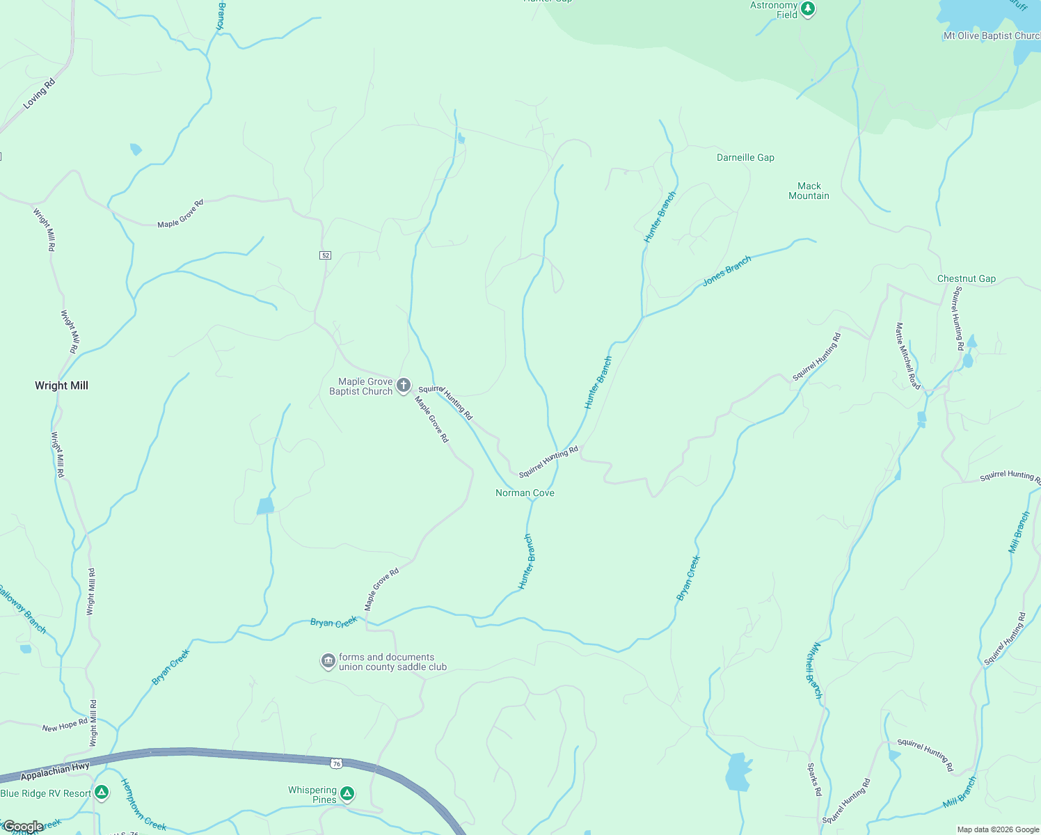 map of restaurants, bars, coffee shops, grocery stores, and more near 367 Squirrel Hunting Road in Morganton