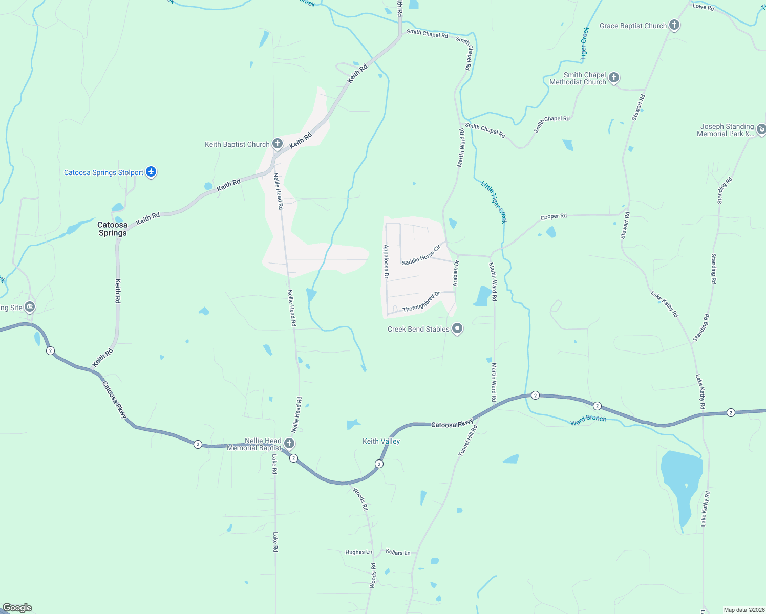 map of restaurants, bars, coffee shops, grocery stores, and more near 686 Appaloosa Drive in Tunnel Hill