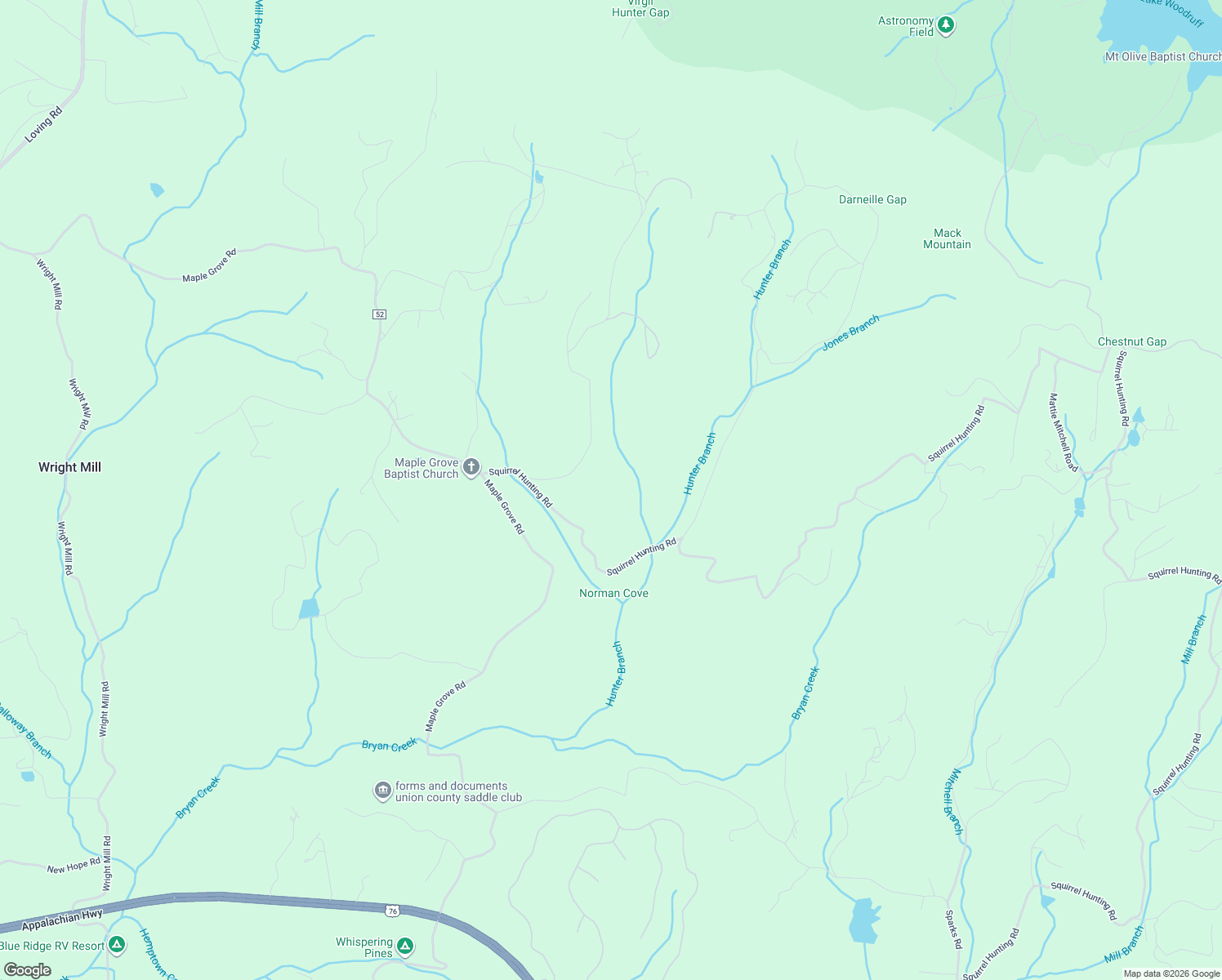 map of restaurants, bars, coffee shops, grocery stores, and more near 367 Squirrel Hunting Road in Morganton