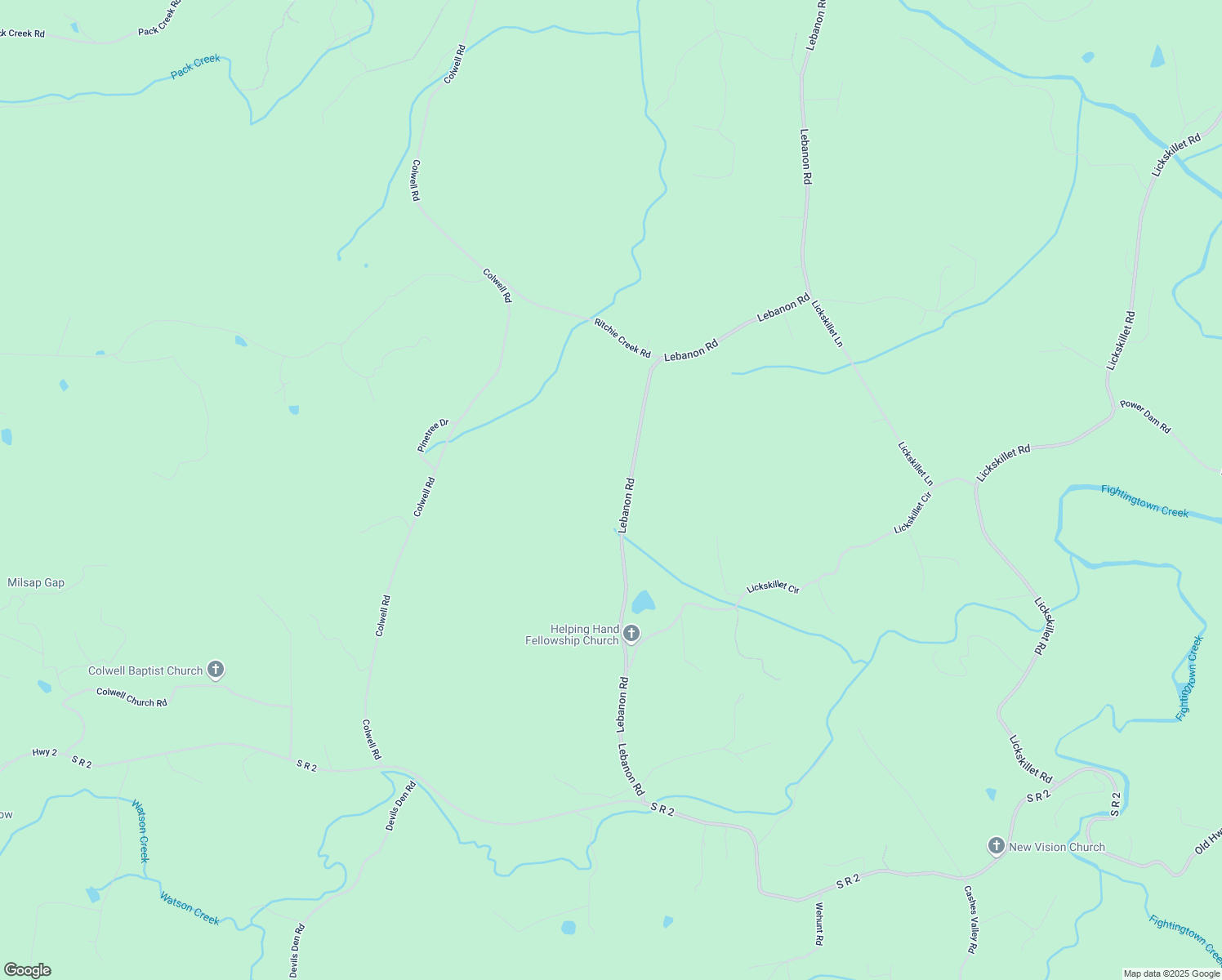 map of restaurants, bars, coffee shops, grocery stores, and more near 2704 Lebanon Road in Epworth