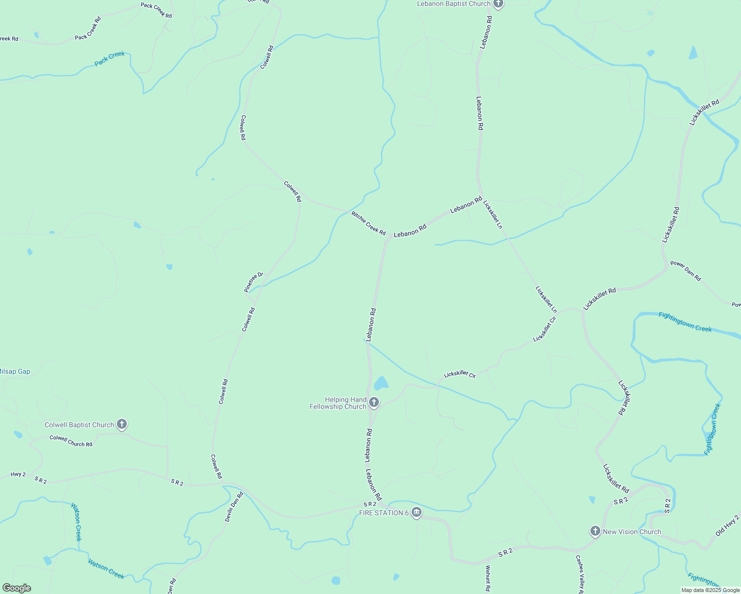 map of restaurants, bars, coffee shops, grocery stores, and more near 2704 Lebanon Road in Epworth