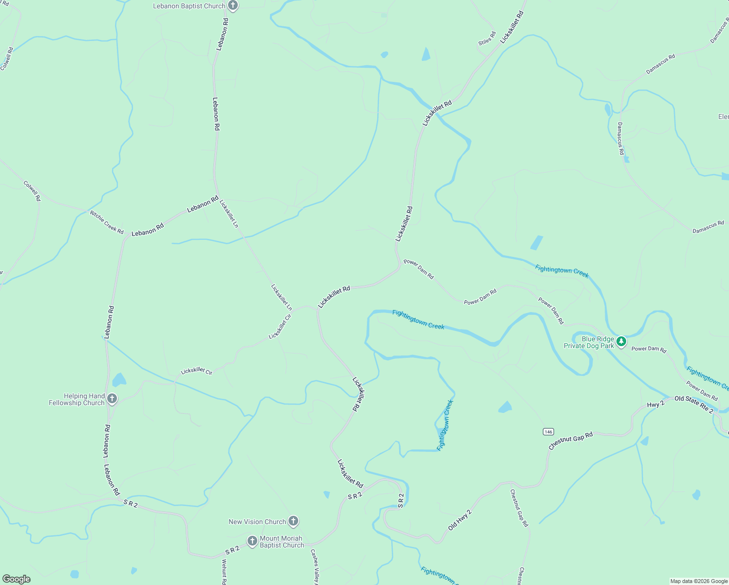 map of restaurants, bars, coffee shops, grocery stores, and more near 3459 Lickskillet Road in Epworth