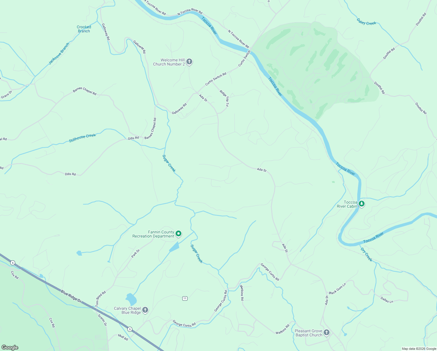 map of restaurants, bars, coffee shops, grocery stores, and more near 5 Windy Valley Lane in Blue Ridge