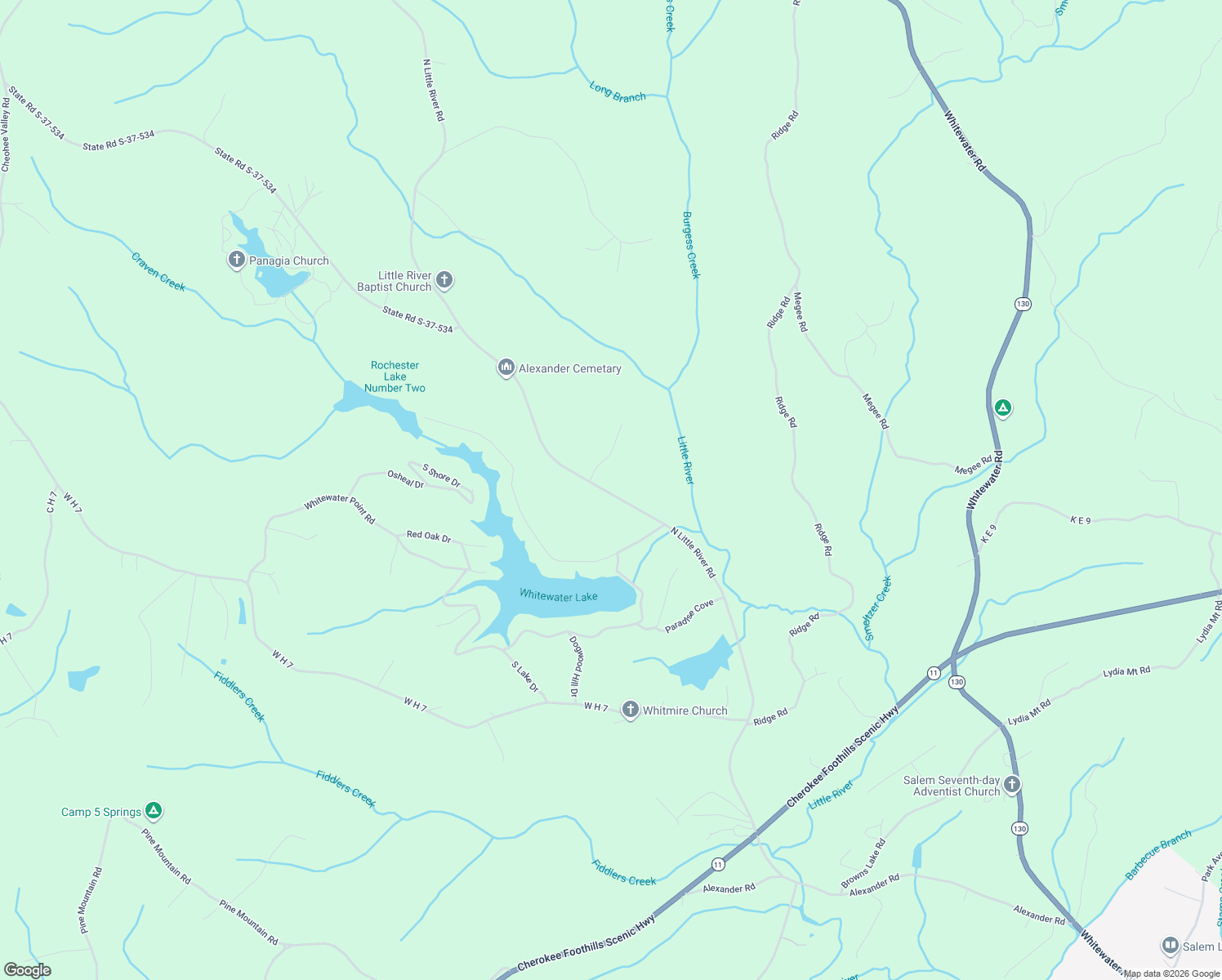 map of restaurants, bars, coffee shops, grocery stores, and more near 370 North Little River Road in Salem