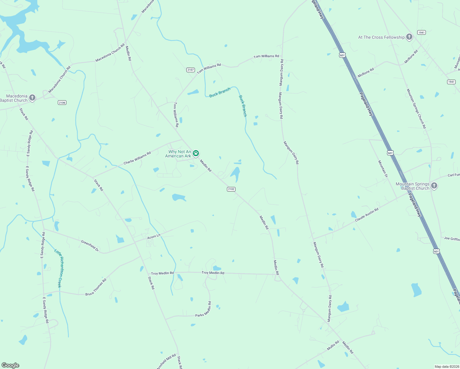 map of restaurants, bars, coffee shops, grocery stores, and more near 3511 Medlin Road in Monroe