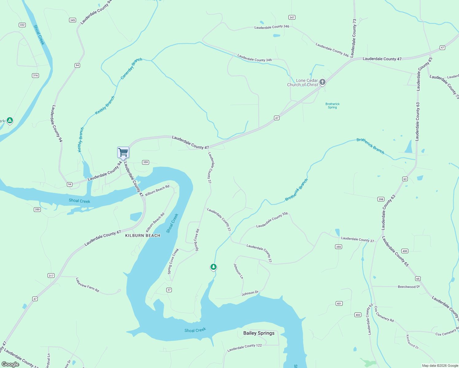 map of restaurants, bars, coffee shops, grocery stores, and more near 335 Cove Creek Road in Florence