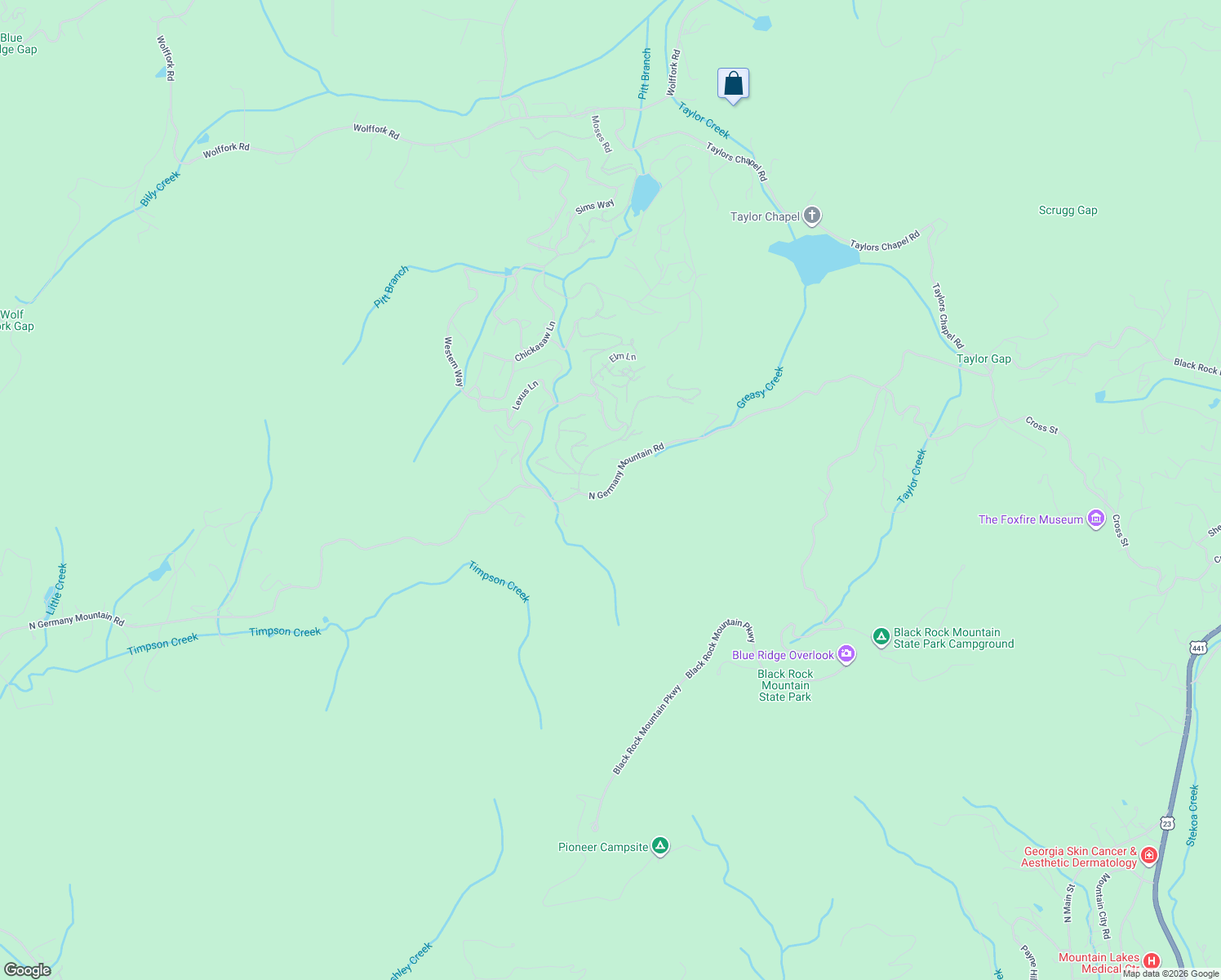 map of restaurants, bars, coffee shops, grocery stores, and more near North Germany Mount Road in Clayton