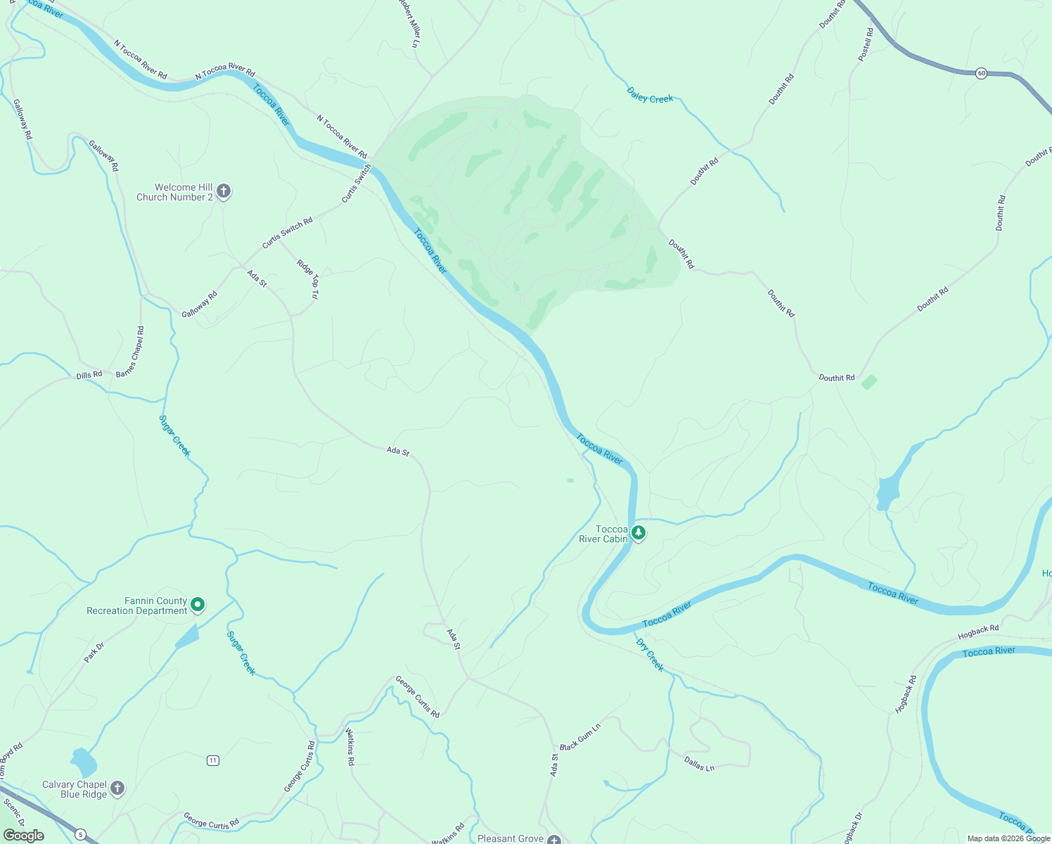 map of restaurants, bars, coffee shops, grocery stores, and more near 31 Riverstone Ridge in Blue Ridge