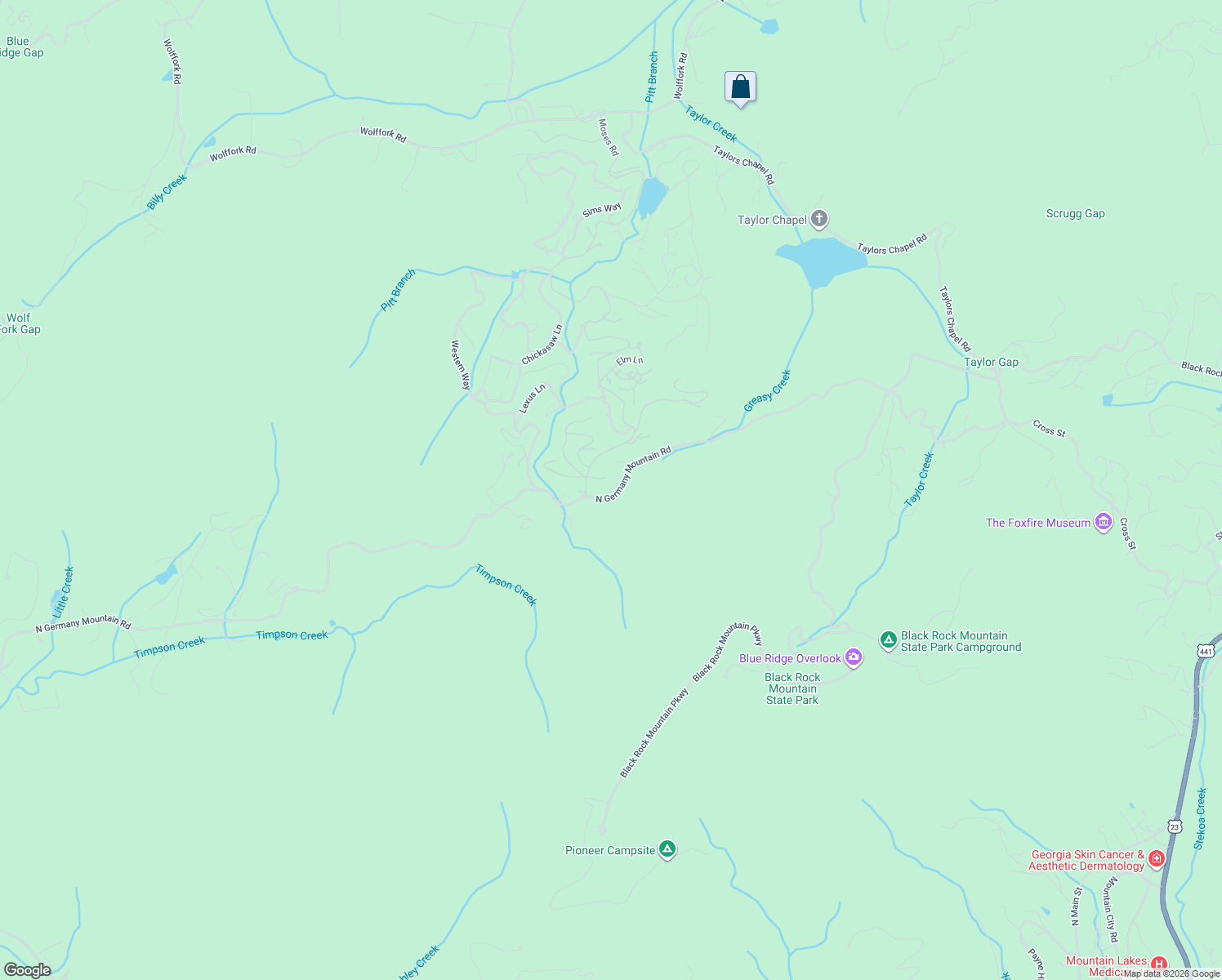 map of restaurants, bars, coffee shops, grocery stores, and more near North Germany Mount Road in Clayton