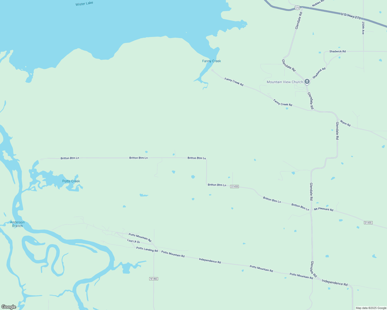 map of restaurants, bars, coffee shops, grocery stores, and more near 26804 Britton Bottom Lane in Howe