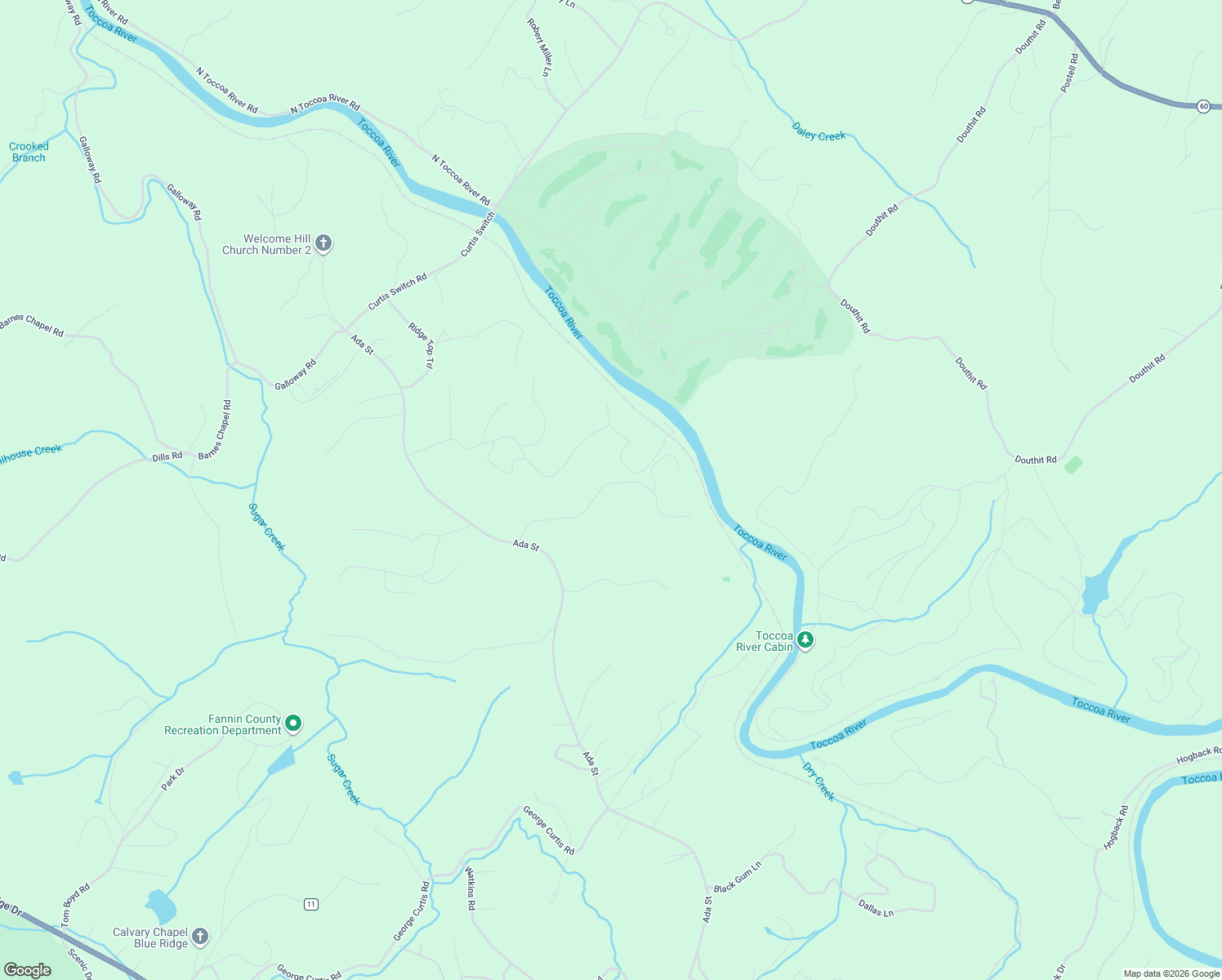 map of restaurants, bars, coffee shops, grocery stores, and more near 316 Toccoa Preserve Lane in Blue Ridge