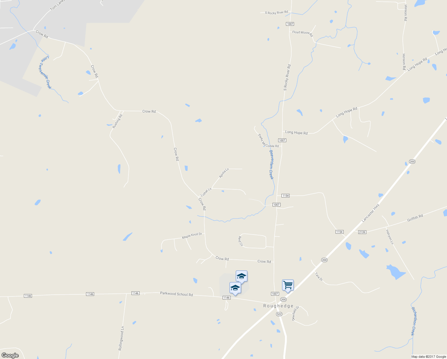 map of restaurants, bars, coffee shops, grocery stores, and more near 2816 Aprilia Lane in Monroe