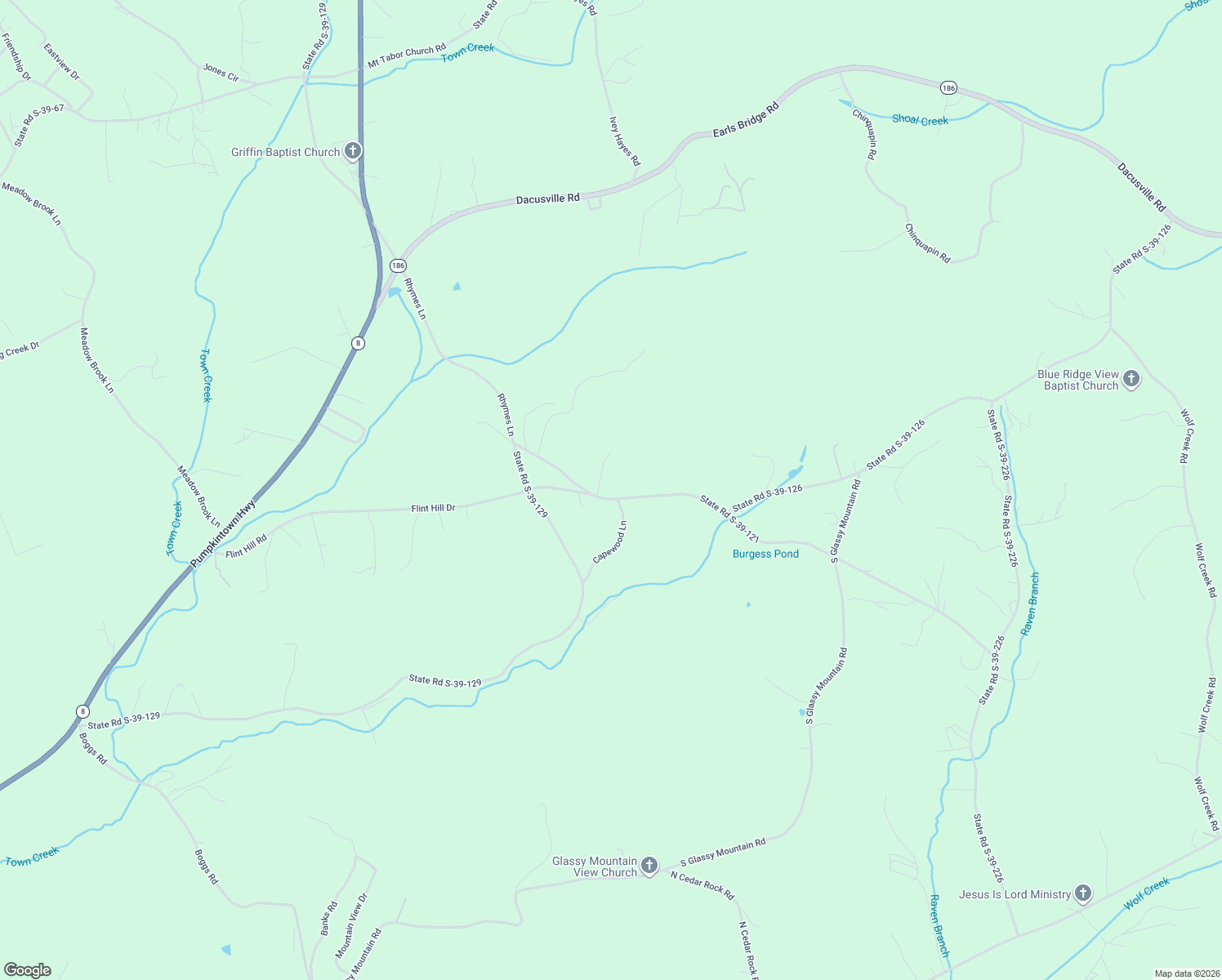 map of restaurants, bars, coffee shops, grocery stores, and more near 630 Rhymes Lane in Pickens
