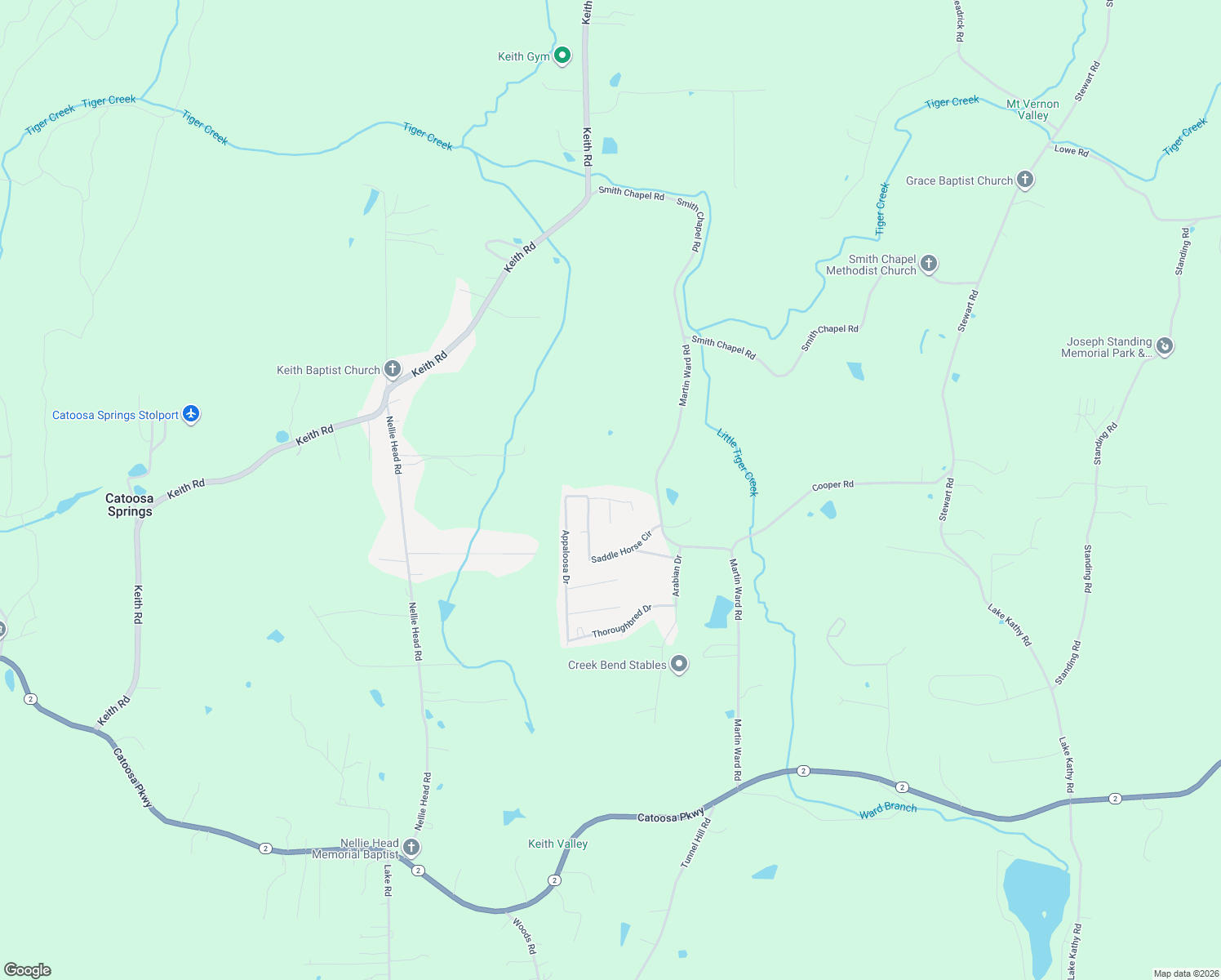 map of restaurants, bars, coffee shops, grocery stores, and more near 137 Appaloosa Drive in Tunnel Hill